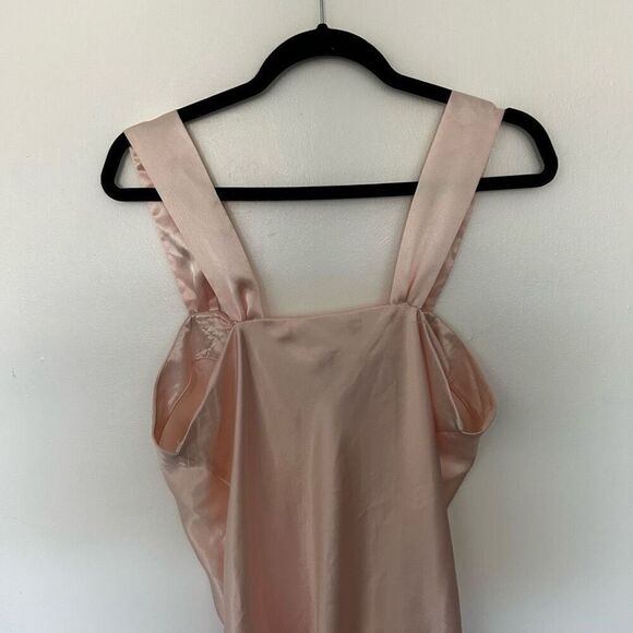 Vintage Sabrina by Mervyn’s Light Pink Satin Slip Dress Size M Wendy Lace - Picture 10 of 13